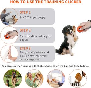 Suministros de entrenamiento a precio de fábrica para mascotas, gatos, pájaros, perros, comportamiento de tren, <span class=keywords><strong>Clicker</strong></span> con correa para la muñeca, Clickers de entrenamiento para perros - Product Image 2