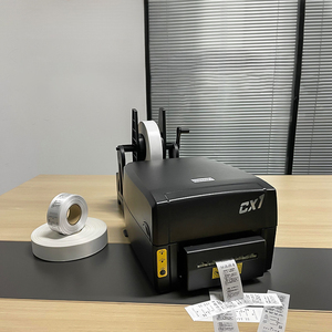 Công nghiệp máy in nhãn 300dpi quần áo chăm sóc nhãn mã vạch Ribbon tự động cắt đôi hàng màu vận chuyển máy in nhãn - Product Image 2