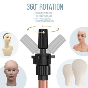 Support de perruque professionnel AliLeader, trépied réglable pour tête de mannequin, avec plateau à outils pour la fabrication de perruques et le coiffage - Product Image 4