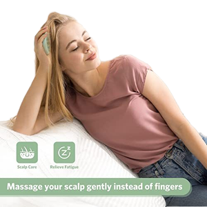 Lohas Kopfhautmassagegerät OEM Weiche Silikon Haarbürste Kopfhautpflege Handgehaltenes Haar- und Kopfhautmassagegerät - Product Image 4