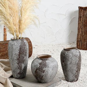 <span class=keywords><strong>Vase</strong></span> en céramique gris blanc de table Vintage Offre Spéciale de haute qualité fait à la main <span class=keywords><strong>Vase</strong></span> à fleurs en glaçure mate pour la décoration intérieure et le mariage - Product Image 5