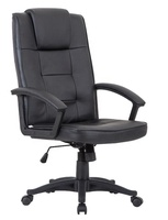 Chaise de bureau médicale à soutien lombaire pivotant à dossier haut en cuir noir simple YMC-019 de chaise en cuir de bureau et de direction en gros