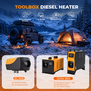 เครื่องทำความร้อนในรถยนต์ดีเซล 12V 5KW/ 24V 8KW พร้อมรีโมทคอนโทรล LCD เสียงเบา สำหรับรถบรรทุก รถบ้าน SUV รถแคมป์เปอร์ รถตู้ เรือ - Product Image 1