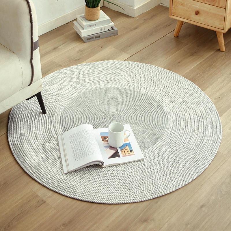 Nordic Polyester Woven Floor Mat Foot Mat Bedside Blanket Living Room ...