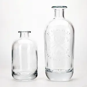 VISTA 500ml 700ml yüksek dereceli özel cam likör şişesi lüks brendi viski votka cam şarap şişeleri kapaklı