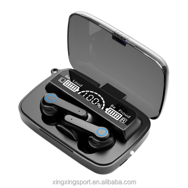 Gaming Earphiones  New Design M19 TWS BT5.1 Earphone 9D Stereo Waterproof M19 Wireless Earbuds
