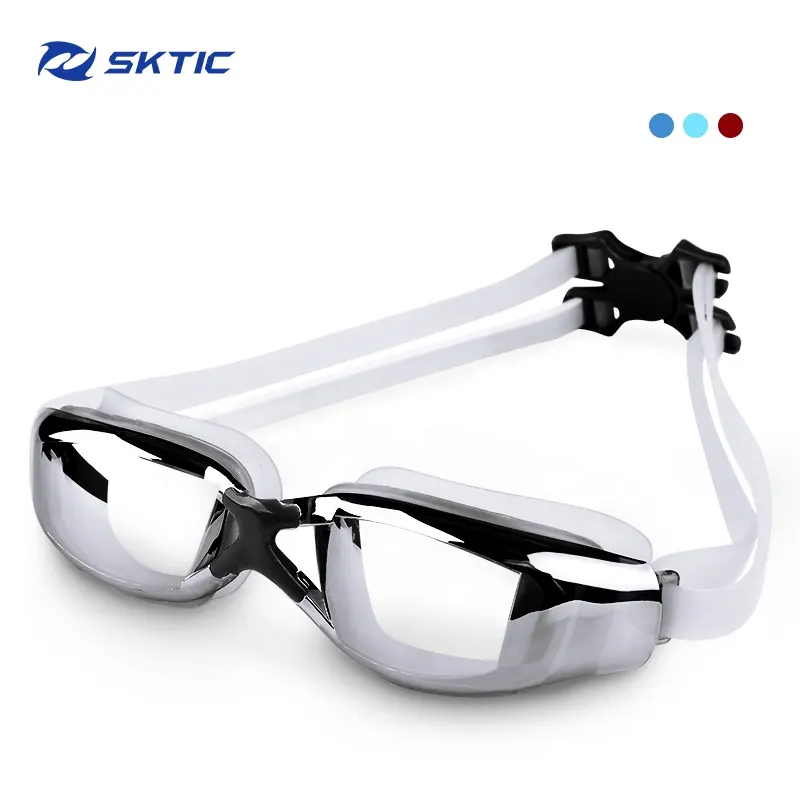 SKTIC Adult Silicone Sport Eyewear Large Smart Swim Goggles Glasses Waterproof No Leaking Anti Fog Uv Protection Swimming Goggle