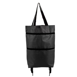 Carrito Pequeño Plegable con Bolsa para Compras, Bolsa con Ruedas para Comprar Alimentos, Bolsa para Comprar Verduras, Organizador de Compras Portátil, Accesorios de Cocina - Product Image 1