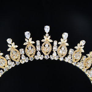 <span class=keywords><strong>Couronne</strong></span> de Mariée de Luxe en Zircon, Accessoire Cheveux Princesse pour Robe de <span class=keywords><strong>Mariage</strong></span>, <span class=keywords><strong>Fleurs</strong></span> en Strass Scintillantes, Diadème Étincelant - Product Image 3
