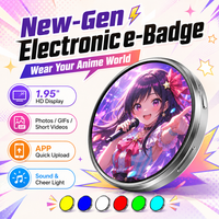 Badge électronique numérique intelligent sans fil avec écran HD de 1,95 pouce, étiquette nominative portable en stock pour le personnel des événements