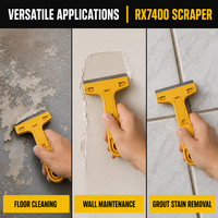 Grattoir professionnel industriel pour peinture de sol en acier au carbone 60, avec lame en acier et manche en plastique, idéal pour le nettoyage des espaces publics