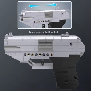 Juguetes de Armas para Niños, Bloques de Construcción Educativos de Plástico, Pistola de Doble Cañón, Juguete de Ladrillos para Armar - Product Image 5