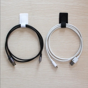 Синие клипсы для управления кабелем длиной 3 м с двухсторонним клеящимся органайзером для стола, нейлоновая лента, вязаная для передачи данных, крючок и петля - Product Image 5