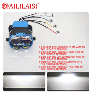 3นิ้วสี่เลนส์ไฟหน้าเลเซอร์คู่ไฟดราก้อนบอล90W 4เลนส์ลำแสง Hi/Lo - Product Image 2