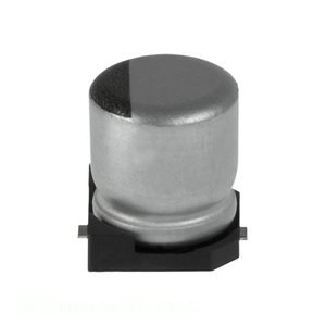 Condensador de Montaje Superficial (SMD) de Aluminio, Canal del Fabricante, 330uF, 20%, 6.3V, EMZF6R3ARA331MF90G - Product Image 1