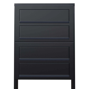 <span class=keywords><strong>Cassetta</strong></span> Postale JH-Mech di Grande Capacità, Resistente ai Graffi, in Metallo Scuro, Impermeabile, con Doppio Scomparto, in Vendita - Product Image 1