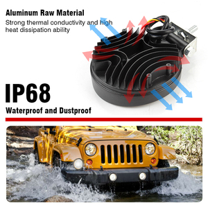 Barra de luz de trabajo redonda LED de 4 pulgadas, 72W, Combo de luces de conducción de inundación, 12V, 24V, faro DRL para coche, camión, todoterreno, Jeep - Product Image 5