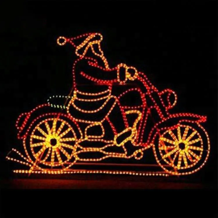 กลางแจ้งคริลิคซานตาคลอสเลื่อนกวาง Led คริสต์มาส Motif Light