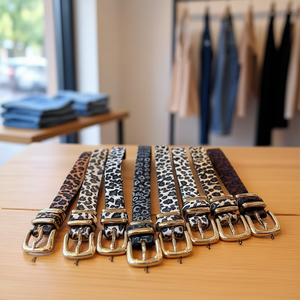 Ceinture en tissu imprimé léopard 2,5 cm avec boucle en alliage, style décontracté pour femme, accessoire de mode - Product Image 2