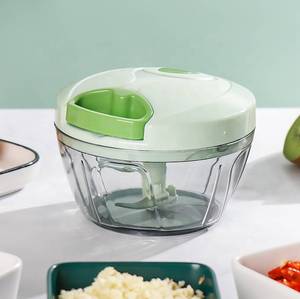 Les fabricants vendent en gros des hachoirs manuels à cordon de serrage de haute qualité pour légumes, ail et aliments, avec couteau de cuisine intégré. - Product Image 3