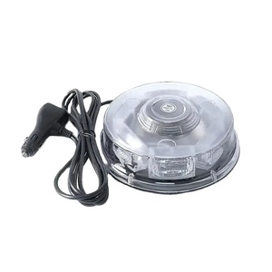 Luz Estroboscópica LED Giratoria Súper Brillante para Vehículos, DC 12-24 <span class=keywords><strong>V</strong></span>, con Fuerte Imán para Techo de Auto, Luz de Alarma, Luz Intermitente Redonda de Ingeniería - Product Image 1
