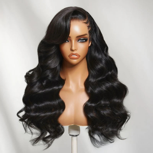 Parrucche Intrecciate con Parte Laterale Pre-Preparata 13x4 all'Ingrosso, Parrucche Frontali in Pizzo con Cordoncino Invisibile, <span class=keywords><strong>Capelli</strong></span> Umani Colore Naturale - Product Image 3