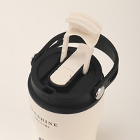 Nouvelle tasse à café isotherme en acier inoxydable à double usage, motif dessin animé, pour eau froide, portable, avec infuseur à thé intégré, style mignon