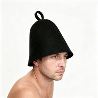 Chapeau de sauna en feutre 100 % laine de Nouvelle-Zélande, vente en gros d'usine, couleur et logo personnalisables, résistant à la chaleur, accessoire de bain de sauna