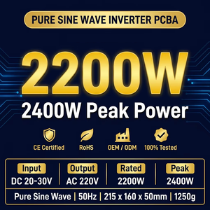 โมดูล PCBA คลื่นไซน์บริสุทธิ์ 2400W 2200W บอร์ดแปลงไฟ 24V เป็น AC 220V สำหรับระบบสำรองไฟบ้านแบบออฟกริดพลังงานแสงอาทิตย์ - Product Image 6