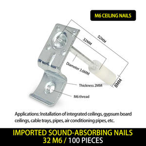 SDIOU M6/M8/M10 Clous de fixation pour plafond, clous en acier manuels pour béton, clous pour murs en béton, pour conduits de câbles de plafond, dispositif de fixation pour rainurage - Product Image 4