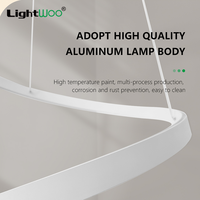 Lustre suspendu LED en acrylique blanc nordique en spirale pour couloir, éclairage linéaire de luxe pour salle à manger, escalier, villa