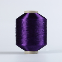 Fil texturé en polyester FDY 150/48 SD RW NIM AA 150D 48F Fil brillant torsadé certifié OKEO-TEX pour étiquettes tissées Tricotage et couture