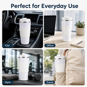 Taza de Café Aislada de Doble Pared de 350 ml con Logotipo Personalizado al por Mayor, Taza de Viaje Portátil de Acero Inoxidable para Regalos Empresariales - Product Image 5