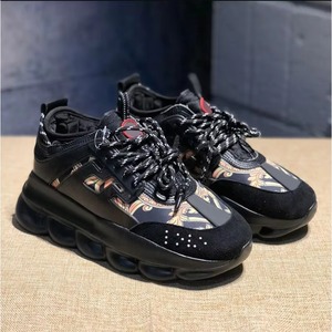 รองเท้าผ้าใบหนังรุ่นใหม่ปี 2026 แบบผูกเชือก สไตล์ Dad Sneakers พื้นแบบ Wave Bubble ยกสูง ดีไซน์ทันสมัย เหมาะสำหรับใส่เดินเล่นหรือเล่นกีฬา สำหรับผู้ชาย - Product Image 4