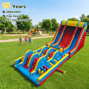 Pista <span class=keywords><strong>de</strong></span> Obstáculos Inflable Comercial con Tobogán y Muro <span class=keywords><strong>de</strong></span> Escalada, Juego <span class=keywords><strong>de</strong></span> Desafío Inflable Extremo para Negocios <span class=keywords><strong>de</strong></span> Alquiler al Aire Libre - Product Image 1