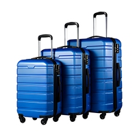 Valise à roulettes de voyage imprimée sur mesure Bagage à main pour affaires Valise intelligente Ensemble de bagages de voyage 3 Pcs