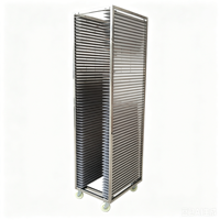 Chariot de boulangerie 15 niveaux en acier inoxydable et aluminium pour 32 plateaux de refroidissement de gâteaux, pains et aliments, 600 x 400