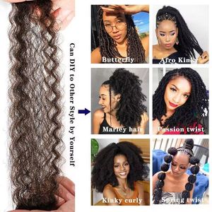 3X Cheveux Afro Kinky Marley en vrac pré-séparés, souples et texturés, extensions en fibres haute température pour tressage - Product Image 2