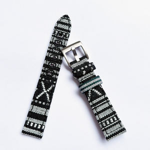 Correa de <span class=keywords><strong>reloj</strong></span> inteligente fina cambiable personalizada, correas de <span class=keywords><strong>reloj</strong></span> de cuero de tela de Tweed, bandas de repuesto de 20mm y 22mm, correas de <span class=keywords><strong>reloj</strong></span> de lona - Product Image 1