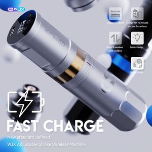 Machine à tatouer rotative WJX, longueur de course réglable de 2,6 à 4,0 mm, stylo à tatouer <span class=keywords><strong>sans</strong></span> <span class=keywords><strong>fil</strong></span> à batterie unique - Product Image 3