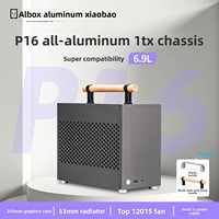 Boîtier de serveur AI Lobster Open Claw en aluminium P16, format A4, tout aluminium, 1U, alimentation, mini-boîtier ITX, USB 3.0