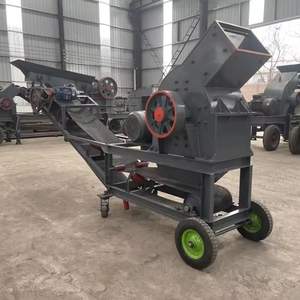 Küçük toptan taşınabilir mobil dizel çekiç kırıcı lamine cam kırma makinesi değirmen konveyör taş kırıcı çekiç kırıcı - Product Image 2