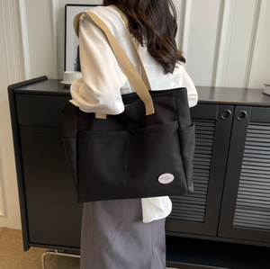 Sac à main de luxe pour femme, sac fourre-tout tendance, sac fourre-tout en toile avec poches - Product Image 2