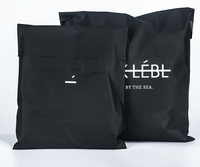 Emballage en plastique refermable de haute qualité personnalisé demi-Transparent noir mat givré Ziplock sac à fermeture éclair pour vêtements