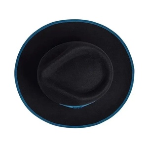 Chapeau Fedora Unisexe en Feutre de Laine à Bord Courbé, Style Classique Ajustable pour Adultes, Idéal pour Fêtes et Activités Extérieures Toutes Saisons - Product Image 1