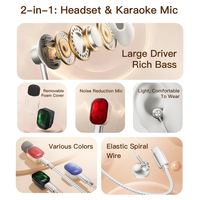 mikrofon lavalier magnetik clip-on nirkabel untuk karaoke