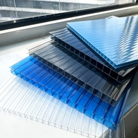 Panneau de toiture transparent anti-buée en polycarbonate alvéolaire de 8 mm pour protection solaire
