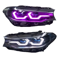 Pour les phares laser BMW Série 5 M5 F90, G38, G31, G30, commutation bicolore à double lentille, phares OSS modifiés DRL