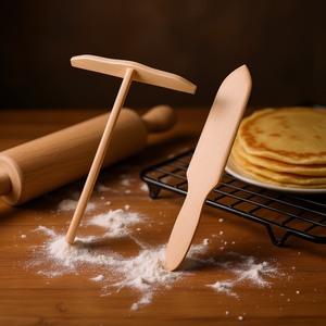 Juego de Espátulas para Crepas, 2 Piezas, Espátula para Extender y Voltear Masa, Herramientas para Hornear y Repostería - Product Image 3