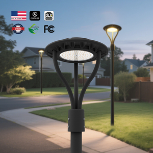 ETL Aire de stationnement <span class=keywords><strong>extérieur</strong></span> Cour LED Post Top Light Us Stock IP65 Aluminium Acier Poteau 30W 40W 60W 90W LED Lumière de jardin - Product Image 1